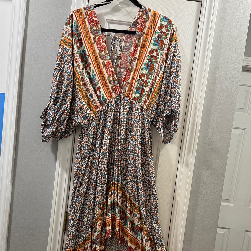 Bohemian Floral Print Dress
